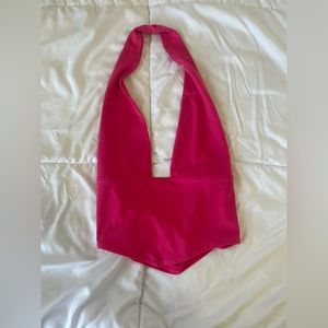 Pink halter top